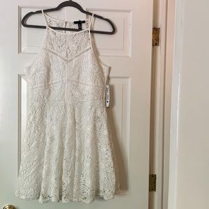 AQUA White Lace Dress